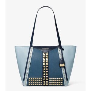 Michael Kors Whitney Large Studded Saffiano Leather Tote Bag EUC